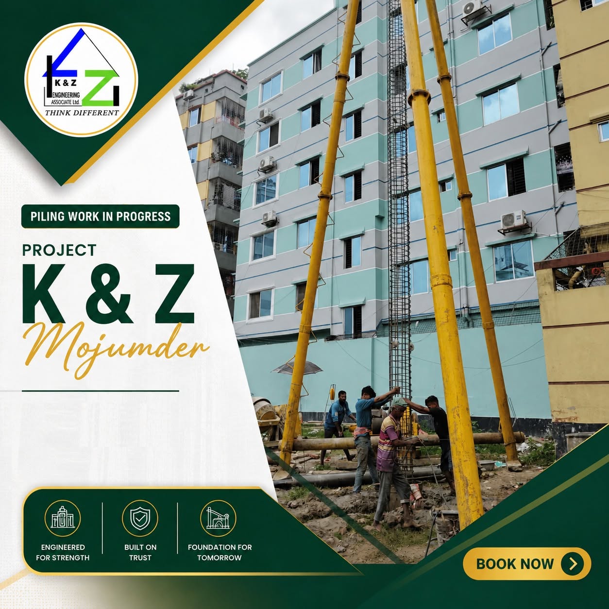Project Piling Work Started "K & Z MOJUMDER"
