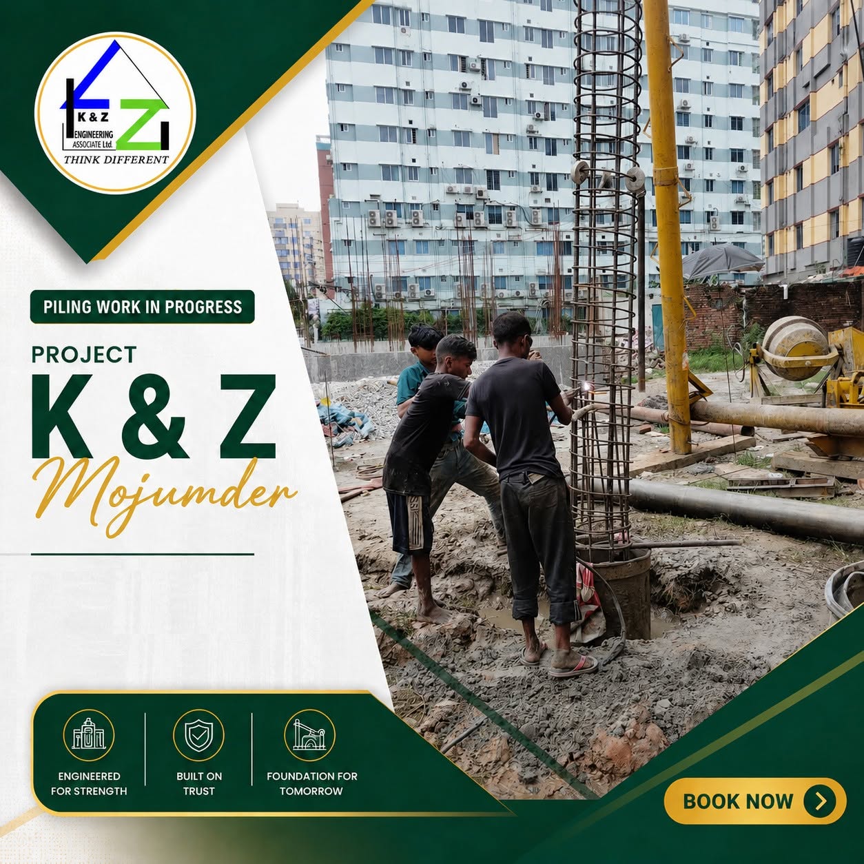 Project Piling Work Started "K & Z MOJUMDER"