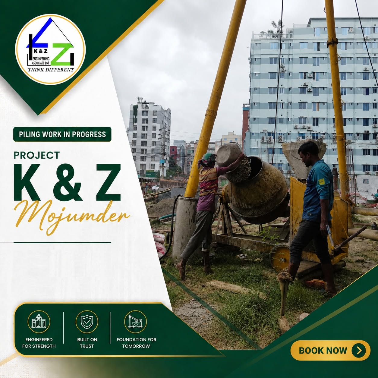 Project Piling Work Started "K & Z MOJUMDER"