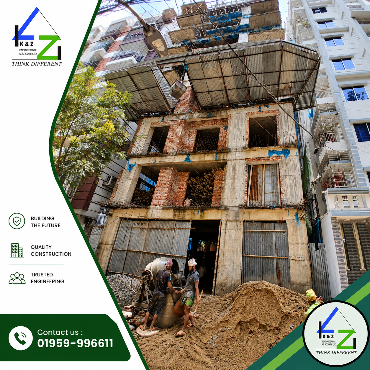 7th Floor Roof Casting at "K & Z HALIMA PALACE"