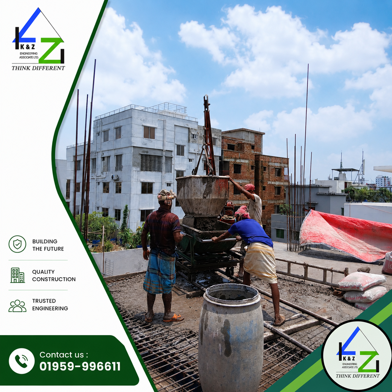 7th Floor Roof Casting at "K & Z HALIMA PALACE"