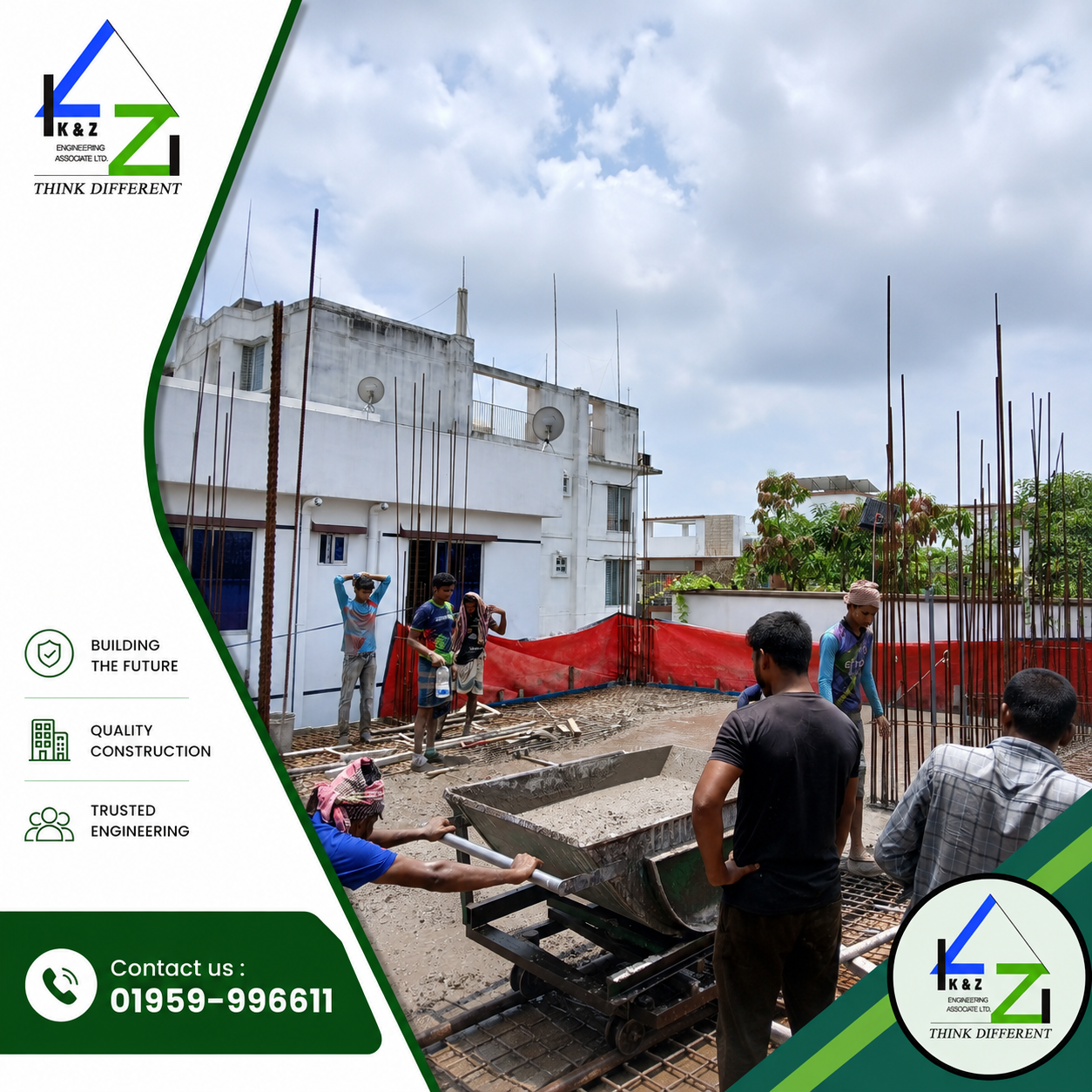 7th Floor Roof Casting at "K & Z HALIMA PALACE"