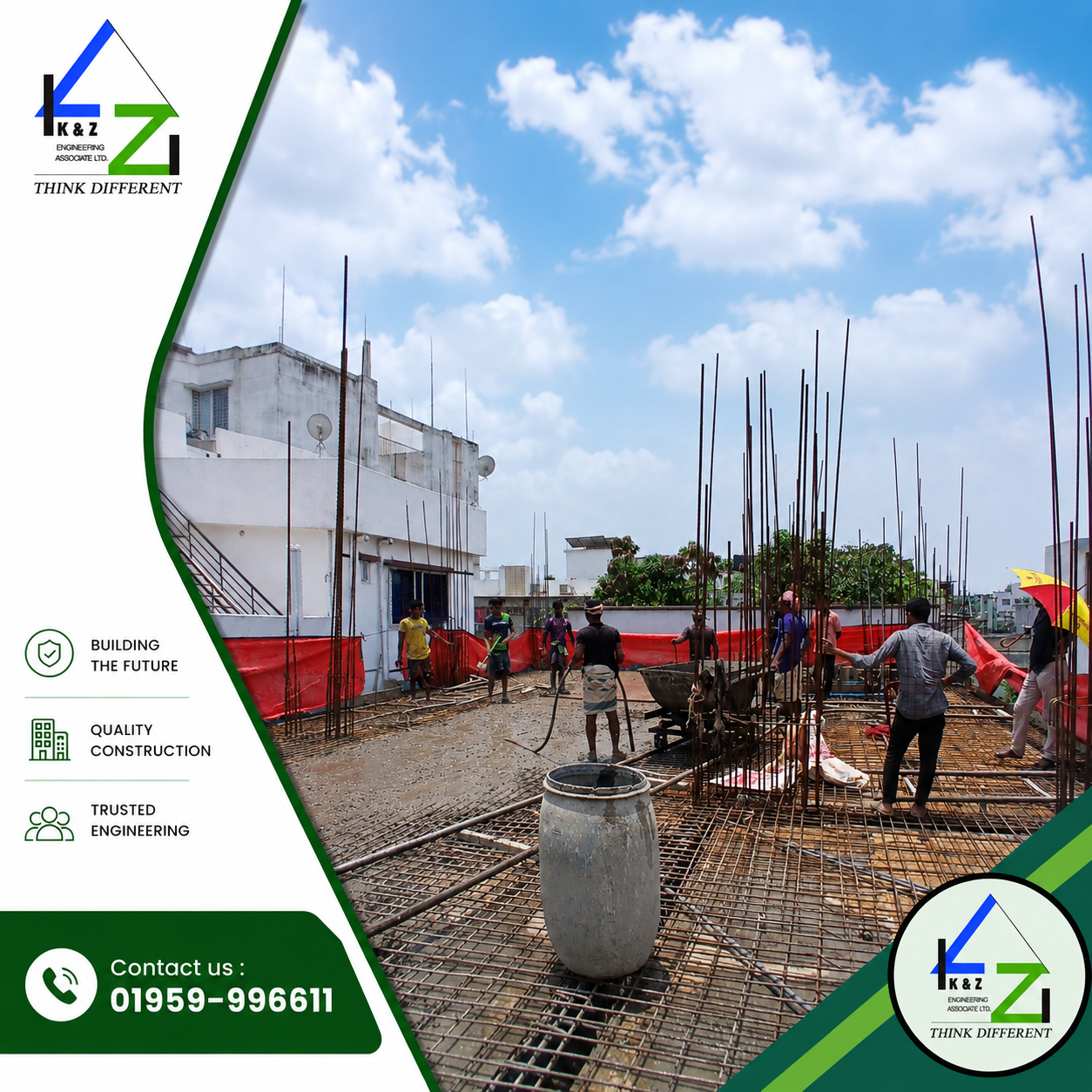 7th Floor Roof Casting at "K & Z HALIMA PALACE"