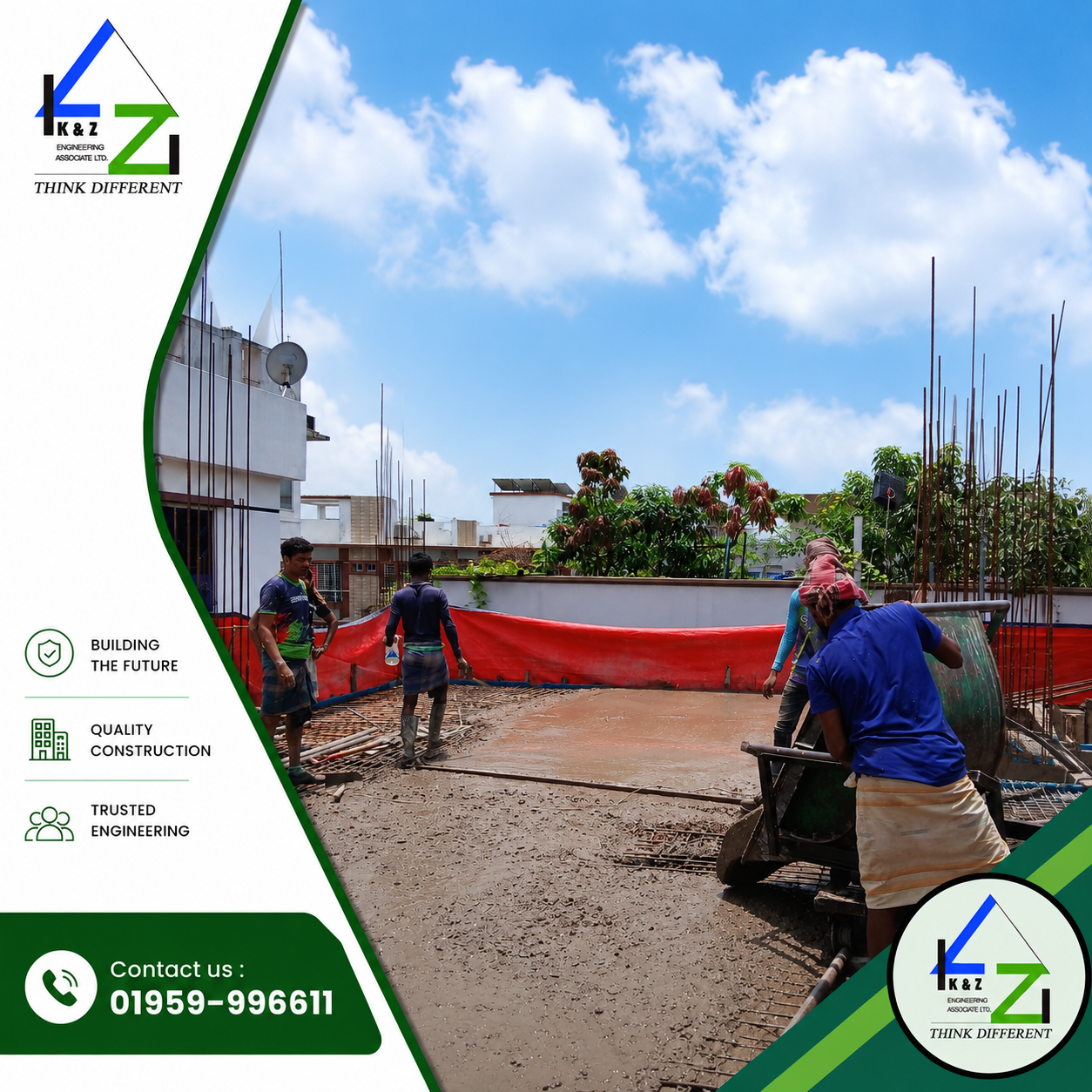 7th Floor Roof Casting at "K & Z HALIMA PALACE"