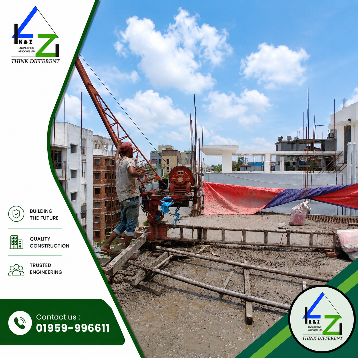 7th Floor Roof Casting at "K & Z HALIMA PALACE"